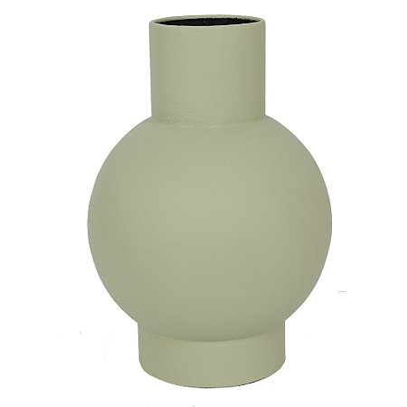 VASO DECORATIVO - EM METAL COR VERDE - 15CM X 21CM