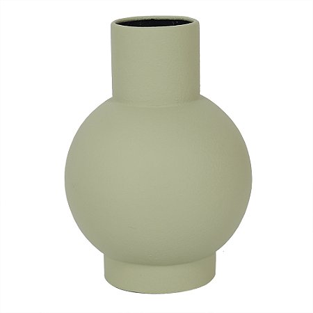 VASO DECORATIVO - EM METAL COR VERDE - 19,5CM X 28CM