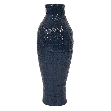 VASO DECORATIVO EM METAL COR AZUL 22CM X 60CM