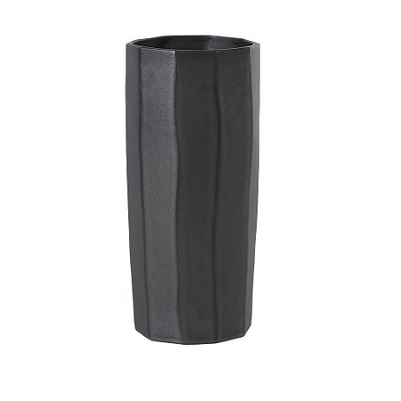 VASO DECORATIVO EM CERAMICA PRETO