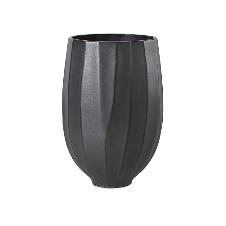 VASO DECORATIVO EM CERAMICA PRETO