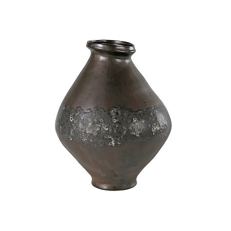 VASO DECORATIVO EM CERAMICA PRETO