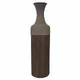 VASO DE CHAO DE METAL RUSTICO MARROM E BEGE