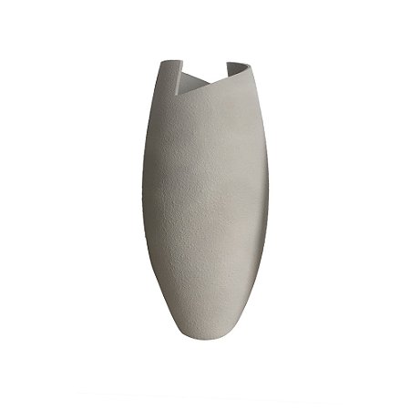 VASO DECORATIVO CERAMICA CINZA CLARO