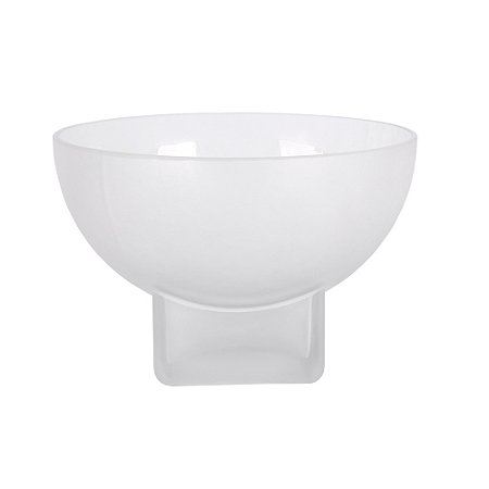 VASO DE VIDRO JATEADO BRANCO
