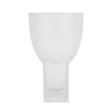 VASO DE VIDRO JATEADO BRANCO
