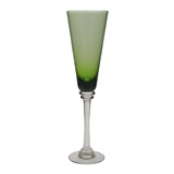 CONJ DE TACAS DE CHAMPAGNE VERDE E TRANSPARENTE - 6 PCS