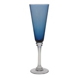 CONJ DE TACAS DE CHAMPAGNE AZUL E TRANSPARENTE - 6 PCS