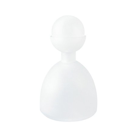 GARRAFA DECORATIVA EM VIDRO BRANCO FOSCO