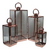 CJ DE LANTERNAS ACO INOXIDAVEL NA COR COBRE- 4 PCS