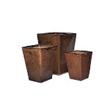 CJ DE VASOS DE CERAMICA VIETINAMITA MARROM - 3 PCS