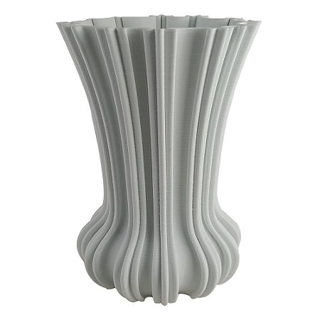 VASO DECORATIVO EM CERAMICA BRANCO 3D 23CM X 23CM X 34CM