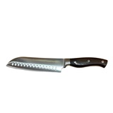 FACA SANTOKU DE 7 POLEGADAS E CABO DE MADEIRA DE FAIA