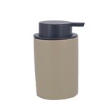 PORTA SABONETE LIQUIDO DE CERAMICA BEGE E PRETO