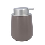 PORTA SABONETE LIQUIDO DE CERAMICA CINZA E ESCOVADO