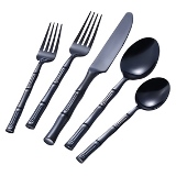 CJ DE TALHERES EM METAL PRETO 5PCS