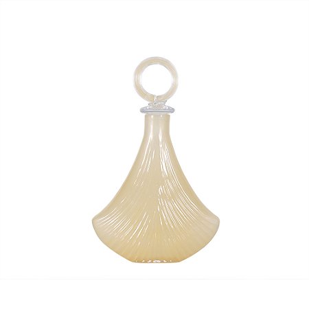 GARRAFA DECORATIVA EM VIDRO BEGE