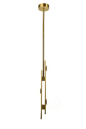 PENDENTE JABO BRONZE / OPALINO (L)15CM (C)32CM (A)60CM 3XG9 HALOPIN SMD MAX 5W IP20