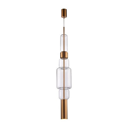 PENDENTE ARETE DOURADO / TRANSPARENTE (D)18CM (A)115CM 1XGU10 MR16 MAX 7W IP20
