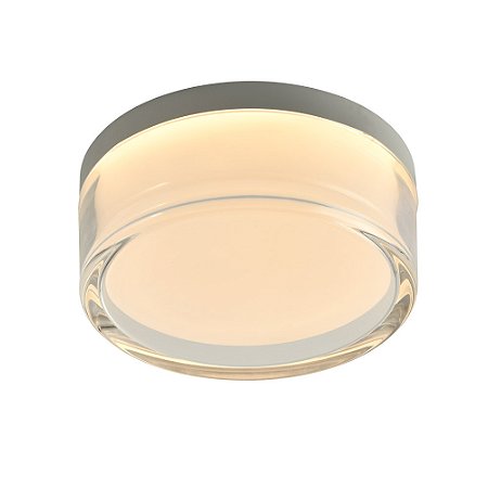 PLAFON PULSE BRANCO / TRANSPARENTE (D)19,5CM (A)8CM 1XLED INTEGRADO 24W 3000K 1700LM IP20