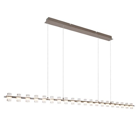 PENDENTE BISOT GRAFITE / TRANSPARENTE (L)6,5CM (C)180CM (A)8CM 1XLED INTEGRADO 66W 3000K 2500LM IP20