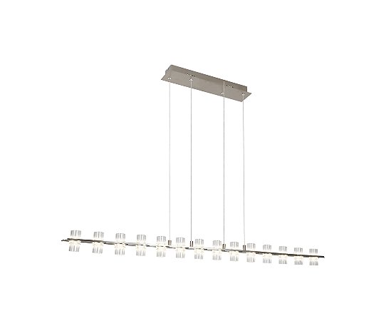 PENDENTE BISOT GRAFITE / TRANSPARENTE (L)6,5CM (C)126CM (A)8CM 1XLED INTEGRADO 48W 3000K 1820LM IP20