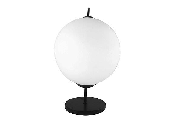 COLUNA GLOBO OPALINO / PRETO (D)40CM (A)58CM 1XLED 10W 3000K 1310LM IP20
