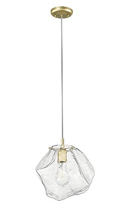 PENDENTE ROCCIA DOURADO / TRANSPARENTE (L)17CM (C)14CM (A)19CM 1XG9 HALOPIN COB MAX 28W IP20