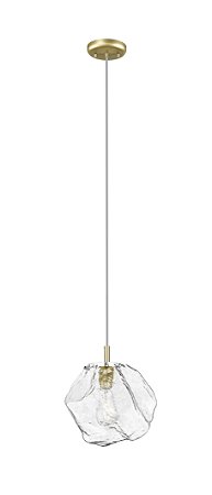 PENDENTE ROCCIA DOURADO / TRANSPARENTE (L)30CM (C)26CM (A)28CM 1XE27 BULBO MAX 40W IP20