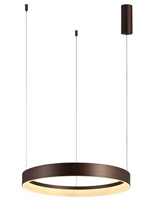 PENDENTE KAPHI CAFÉ / BRANCO (D)60CM (A)6CM 1XLED INTEGRADO 30W 3000K 2100LM IP20