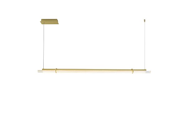 PENDENTE PRISMA DOURADO / TRANSPARENTE (L)5CM (C)120CM (A)5CM 1XLED INTEGRADO 18W 3000K 1440LM IP20