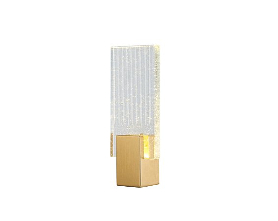 ARANDELA GNOCHI TRANSPARENTE / DOURADO (L)11CM (C)5CM (A)28CM 1XLED INTEGRADO 3W 2700K 270LM IP20