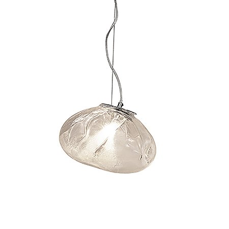 PENDENTE FLUBBER TRANSPARENTE / CROMADO (D)25CM (A)30CM 1XG9 HALOPIN COB MAX 25W IP20