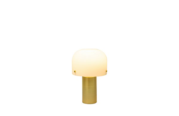 ABAJUR PILZ DOURADO / BRANCO (D)24CM (A)35,5CM 1XE27 BULBO MAX 40W IP20