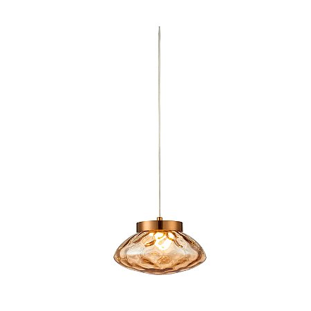 PENDENTE THEA CHAMPANHE / DOURADO (D)20CM (A)9CM 1XLED INTEGRADO 5W 3000K 300LM IP20