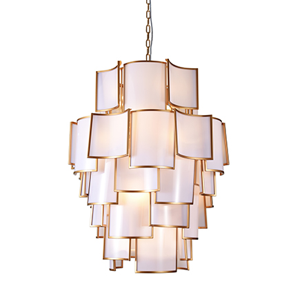 PENDENTE HERITAGE DOURADO / LEITOSO (D)80CM (A)87CM 24XE27 BOLINHA MAX 15W IP20