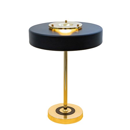 ABAJUR YORK PRETO / DOURADO (D)34CM (A)52CM 1XLED 10W 3000K 250LM IP20