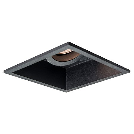 SPOT SLIM FRAME EMBUTIR PRETO (L)9,15CM (C)9,15CM (A)5,32CM 1XGU10 MR16/MR11 MAX 50W IP20
