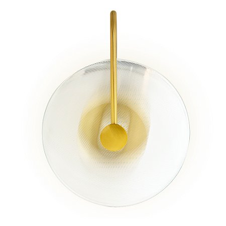 ARANDELA VINYL DOURADO (L)25CM (C)30CM (A)12CM 1XLED INTEGRADO 5W 3000K 400LM IP20