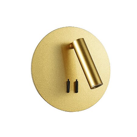 ARANDELA SKOP DOURADO (D)18CM (A)10CM 1XLED INTEGRADO 10W 3000K 800LM IP20