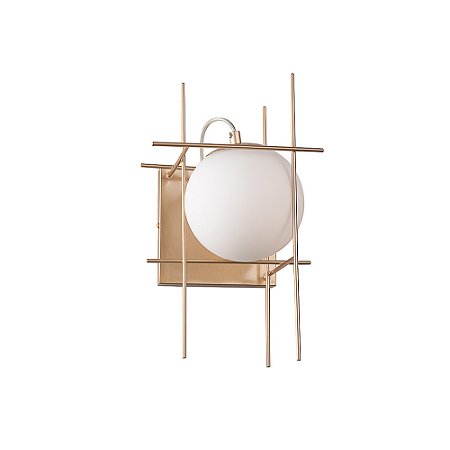 ARANDELA DIX DOURADO / BRANCO (L)21,5CM (C)21CM (A)35CM 1XG9 HALOPIN SMD MAX 25W IP20