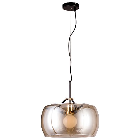 PENDENTE NOBU PRETO / DOURADO (D)40CM (A)31CM 1XE27 BULBO MAX 40W IP20