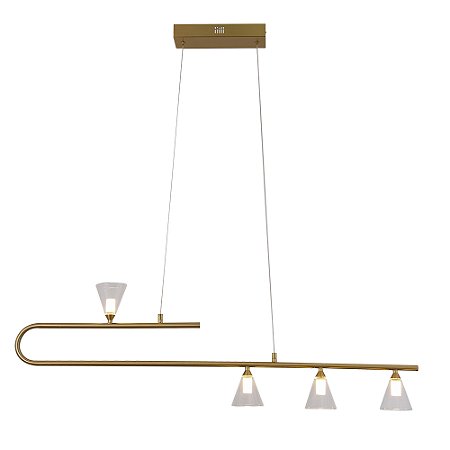 PENDENTE CÁLIX DOURADO (L)9CM (C)110CM (A)34CM 4XLED INTEGRADO 3W 2700K 900LM IP20