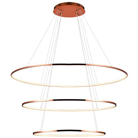 PENDENTE BIRDIE OVAL ROSE GOLD (D)80CM (A)1CM 3XLED INTEGRADO 39W 3000K 3000LM IP20