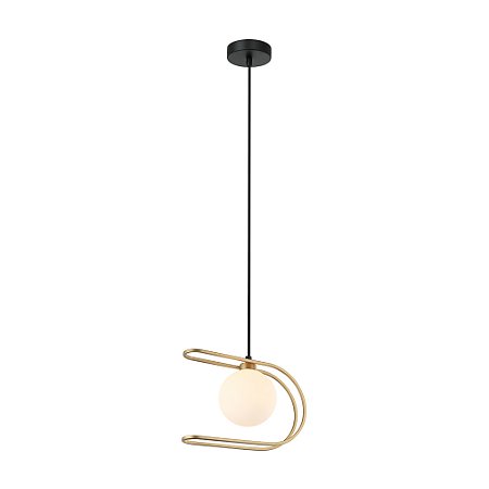 PENDENTE BEAT PRETO / DOURADO (L)12CM (C)26CM (A)18CM 1XG9 HALOPIN SMD MAX 25W IP20