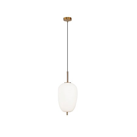PENDENTE TRES DOURADO / BRANCO (D)27CM (A)59,5CM 1XE27 BULBO MAX 40W IP20