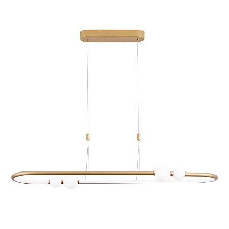 PENDENTE NÉBULA DOURADO / BRANCO (L)28CM (C)105CM (A)12CM 1XLED INTEGRADO 42W 3000K 2100LM IP20