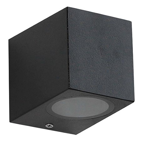 ARANDELA DOTS SQUARE PRETO (L)7,2CM (C)9,5CM (A)8CM 1XGU10 MR16 MAX 50W IP65