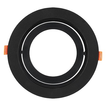 SPOT CONECTA ABS EMBUTIR (REDONDO) PRETO (D)17CM (A)2,7CM 1XE27 PAR30 MAX 50W IP20