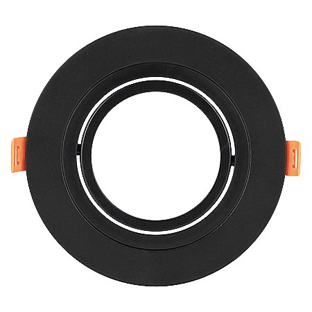 SPOT CONECTA ABS EMBUTIR (REDONDO) PRETO (D)13CM (A)2,7CM 1XGU10 AR70 MAX 50W IP20